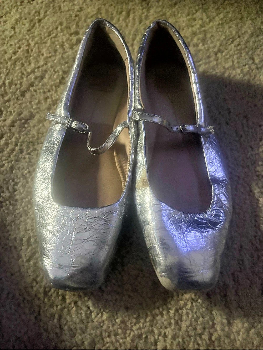 Dolce Vita Ashlyn Mary Jane Flat Silver